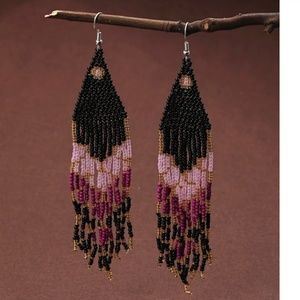 ⭐️❤️❤️FREE Tassel Fringe Beaded Boho Peasant Hipster Hippie Chic Deco Earrings